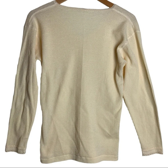 Vintage Fruit Of The Loom Waffle Knit Thermal Shirt Size Large - Picture 3 of 7